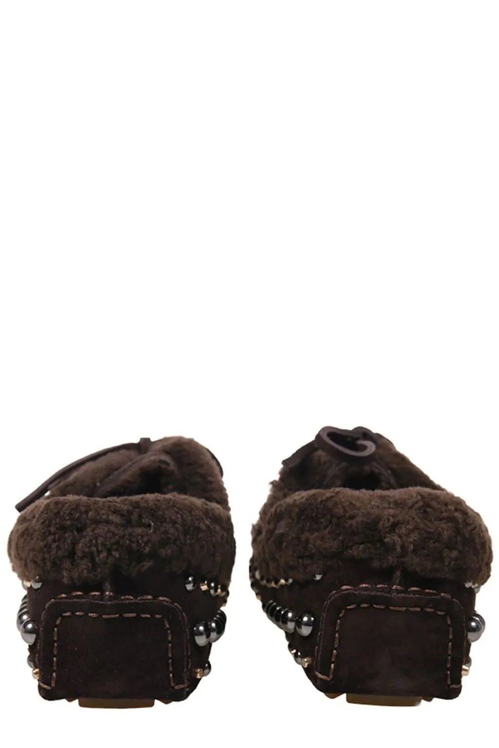 Strategia R54 Studded Shearling Moccasins