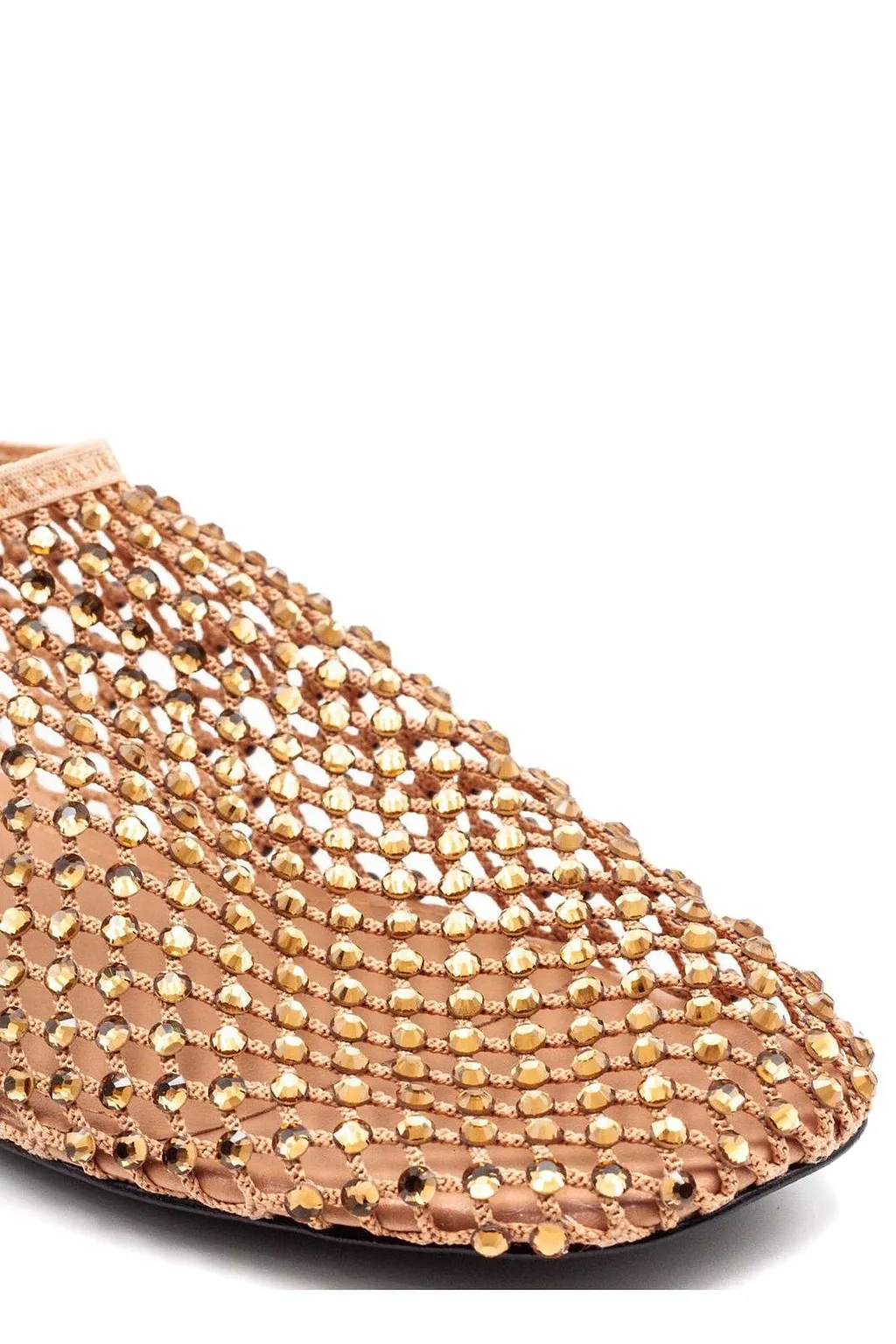 Strategia Rhinestone Mesh Ballet Flats