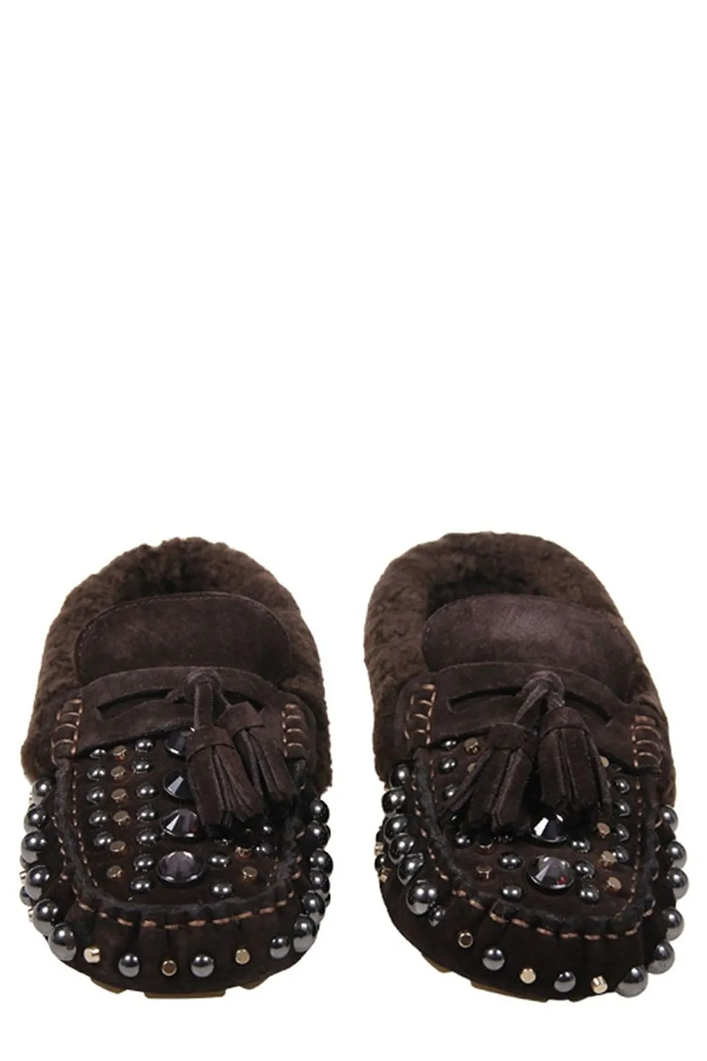 Strategia R55 Embellished Tassel Flat Shoes