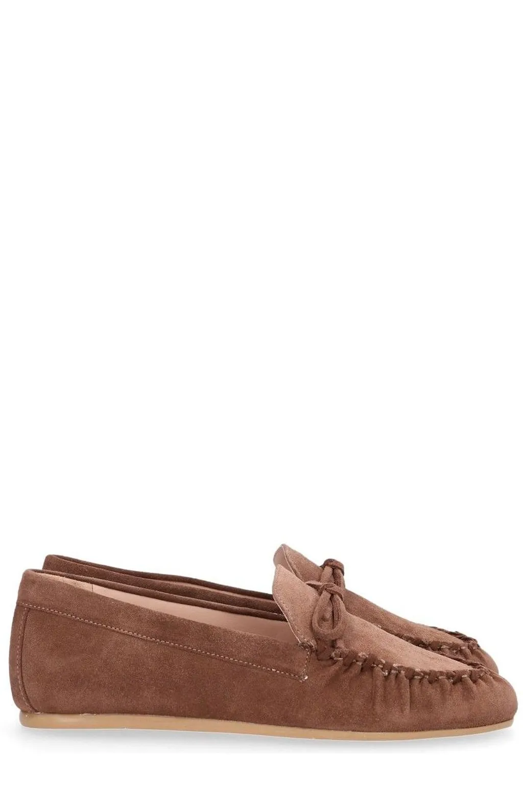 Stuart Weitzman Britt Bow Moccasin Flat Shoes