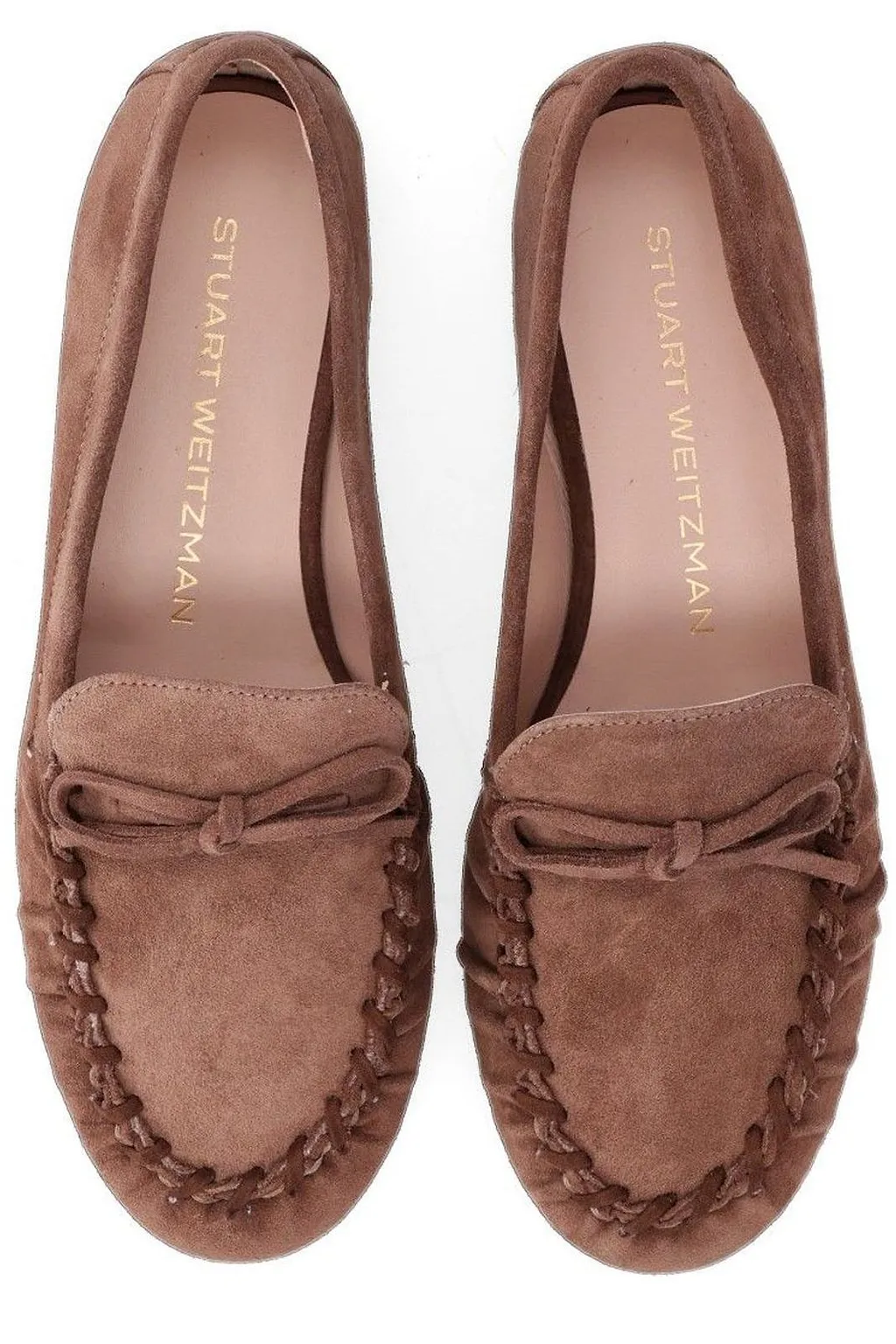 Stuart Weitzman Britt Bow Moccasin Flat Shoes