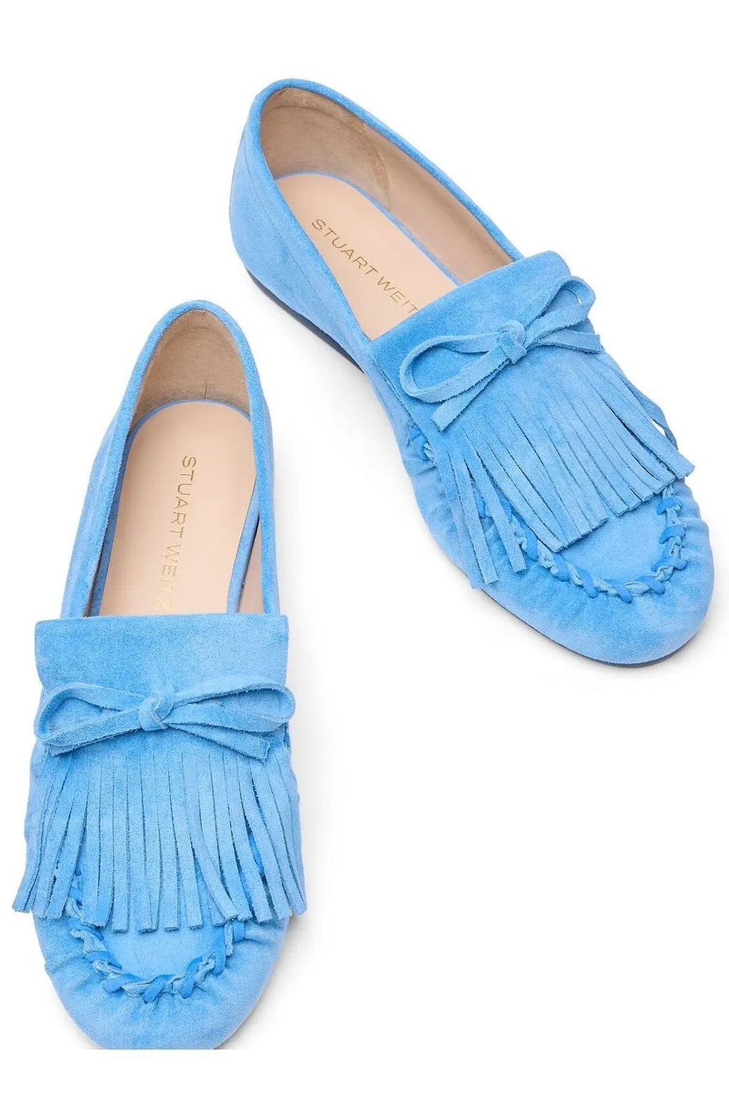 Stuart Weitzman Britt Fringe Moccasins