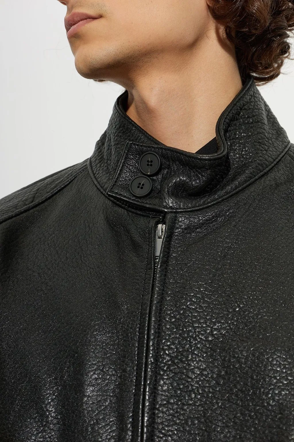 Studio Nicholson Overstand Leather Jacket
