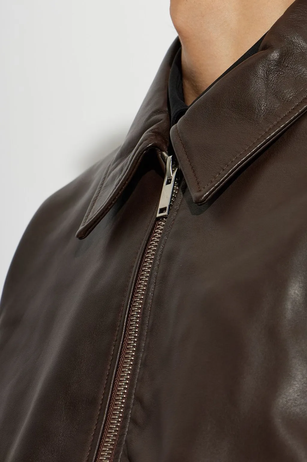 Studio Nicholson Piston Leather Zip Jacket
