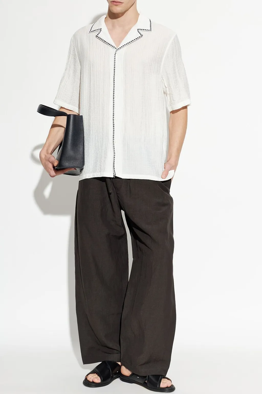 Studio Nicholson Sonny Drawstring Wide-Leg Pants