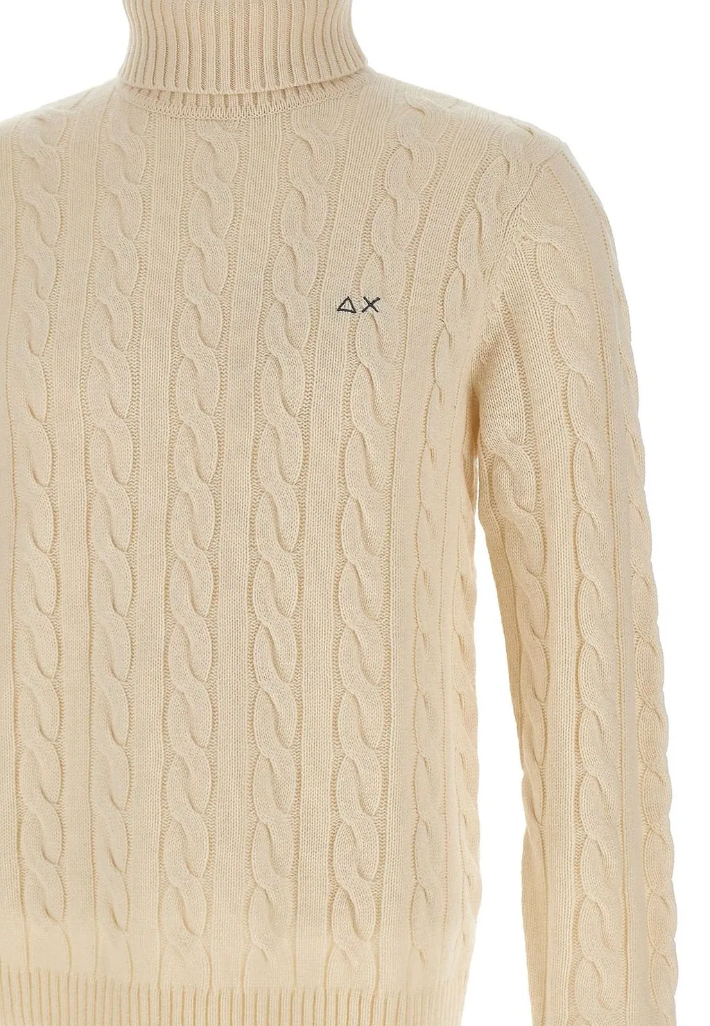 Sun 68 Cable-Knit Turtleneck Knitted Sweater