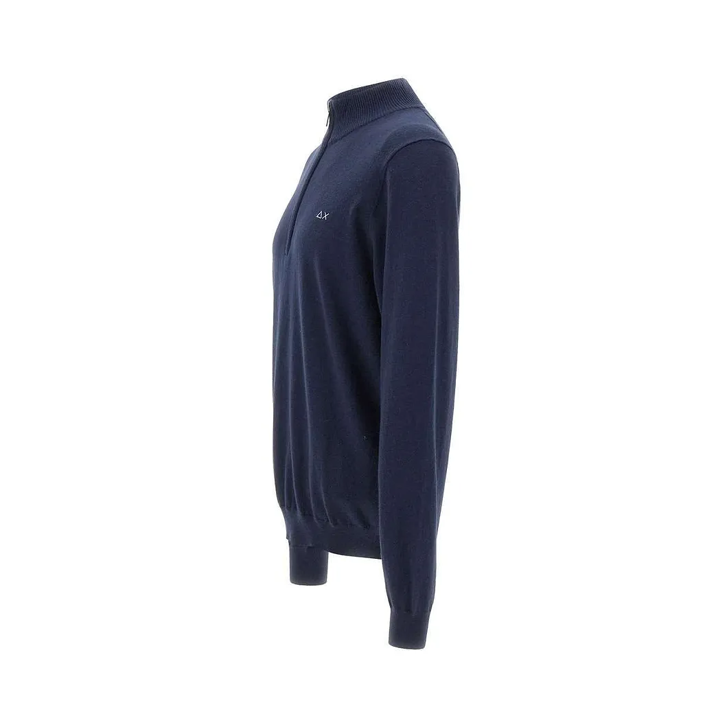 Sun 68 Half Zip High Collar Sweater