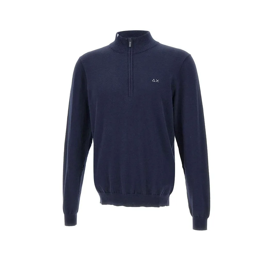 Sun 68 Half Zip High Collar Sweater