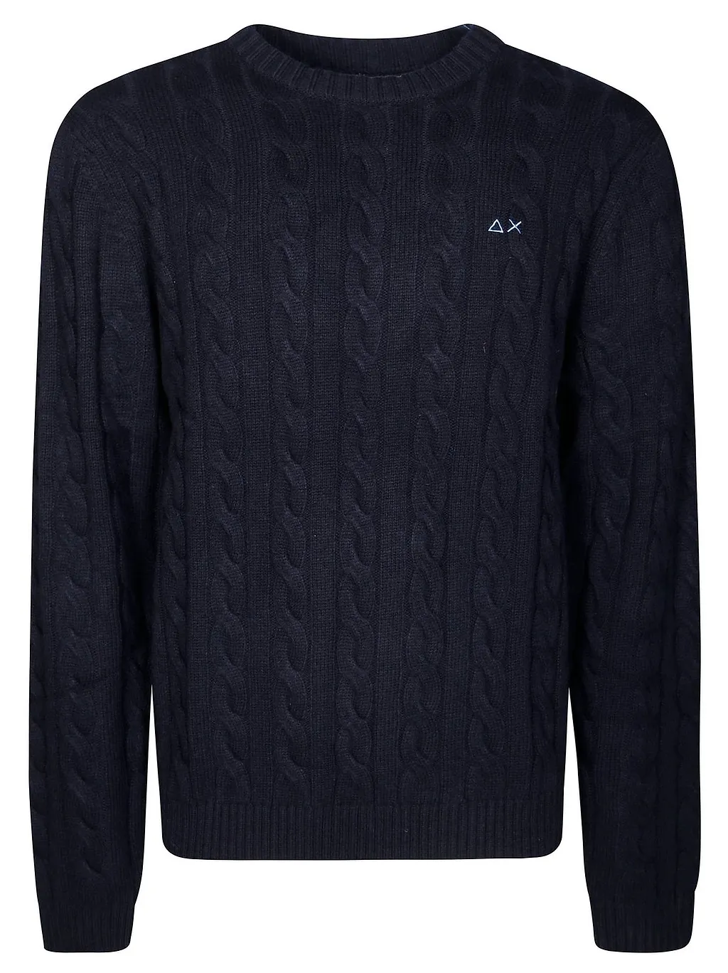 Sun 68 Logo Embroidered Crewneck Knitted Jumper
