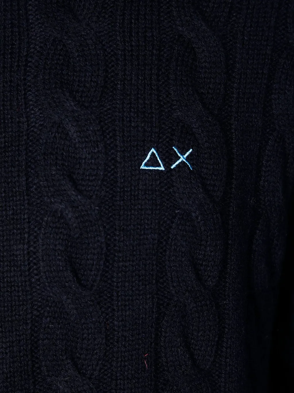 Sun 68 Logo Embroidered Crewneck Knitted Jumper