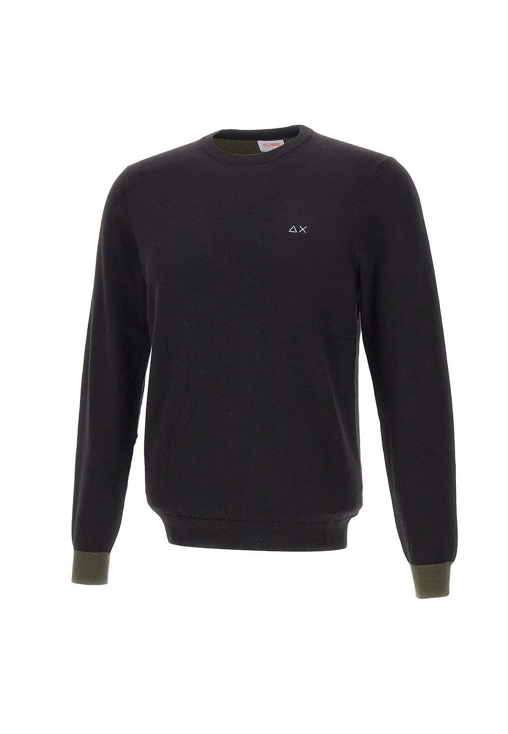 Sun 68 Logo Embroidered Crewneck Knitted Jumper