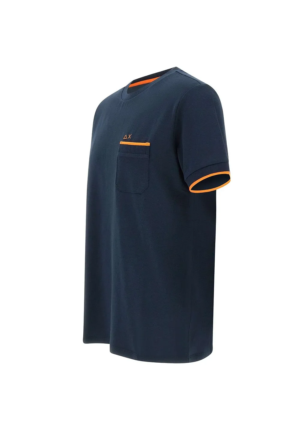 Sun 68 Logo Embroidered Crewneck T-Shirt