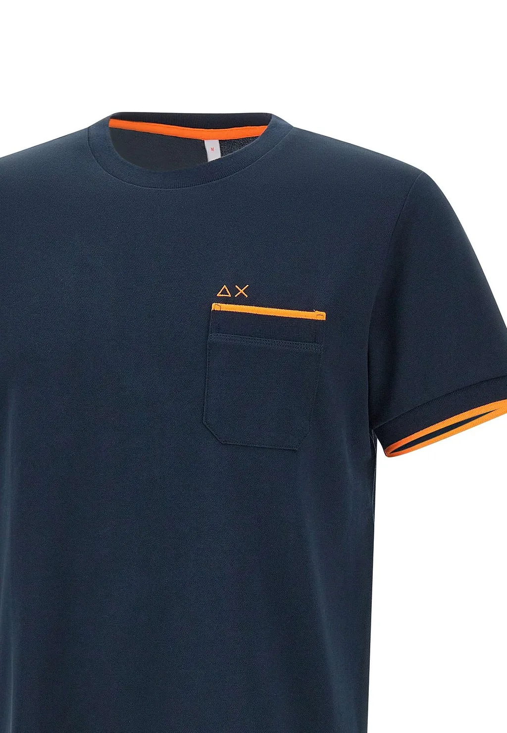 Sun 68 Logo Embroidered Crewneck T-Shirt