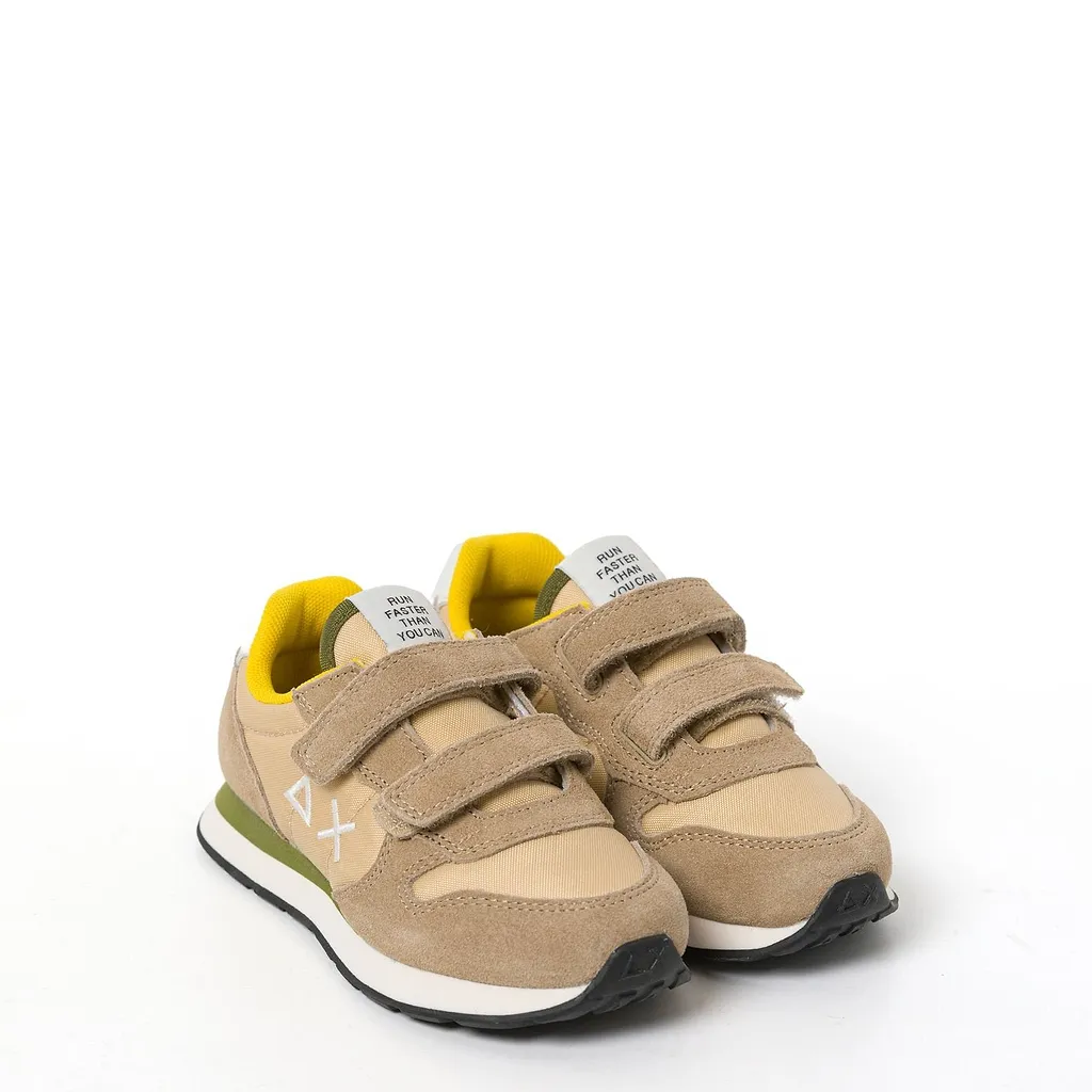 Sun 68 Logo Embroidered Round Toe Sneakers