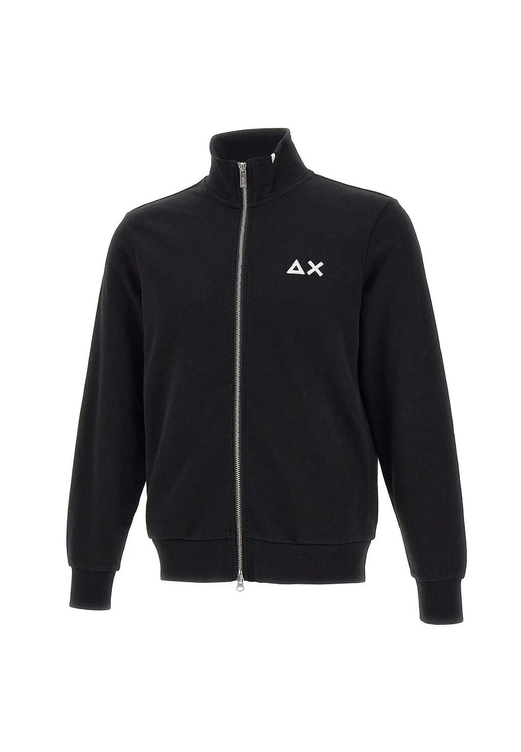 Sun 68 Logo High Collar Zip Sweatshirt