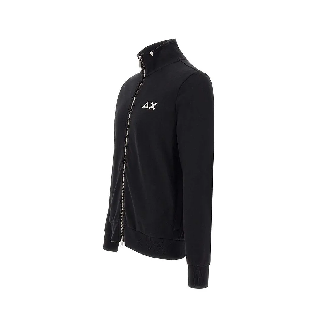 Sun 68 Logo High Collar Zip Sweatshirt