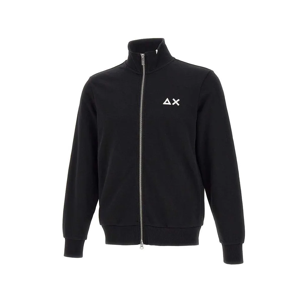 Sun 68 Logo High Collar Zip Sweatshirt