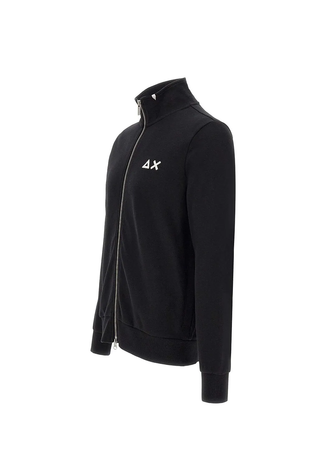 Sun 68 Logo High Collar Zip Sweatshirt