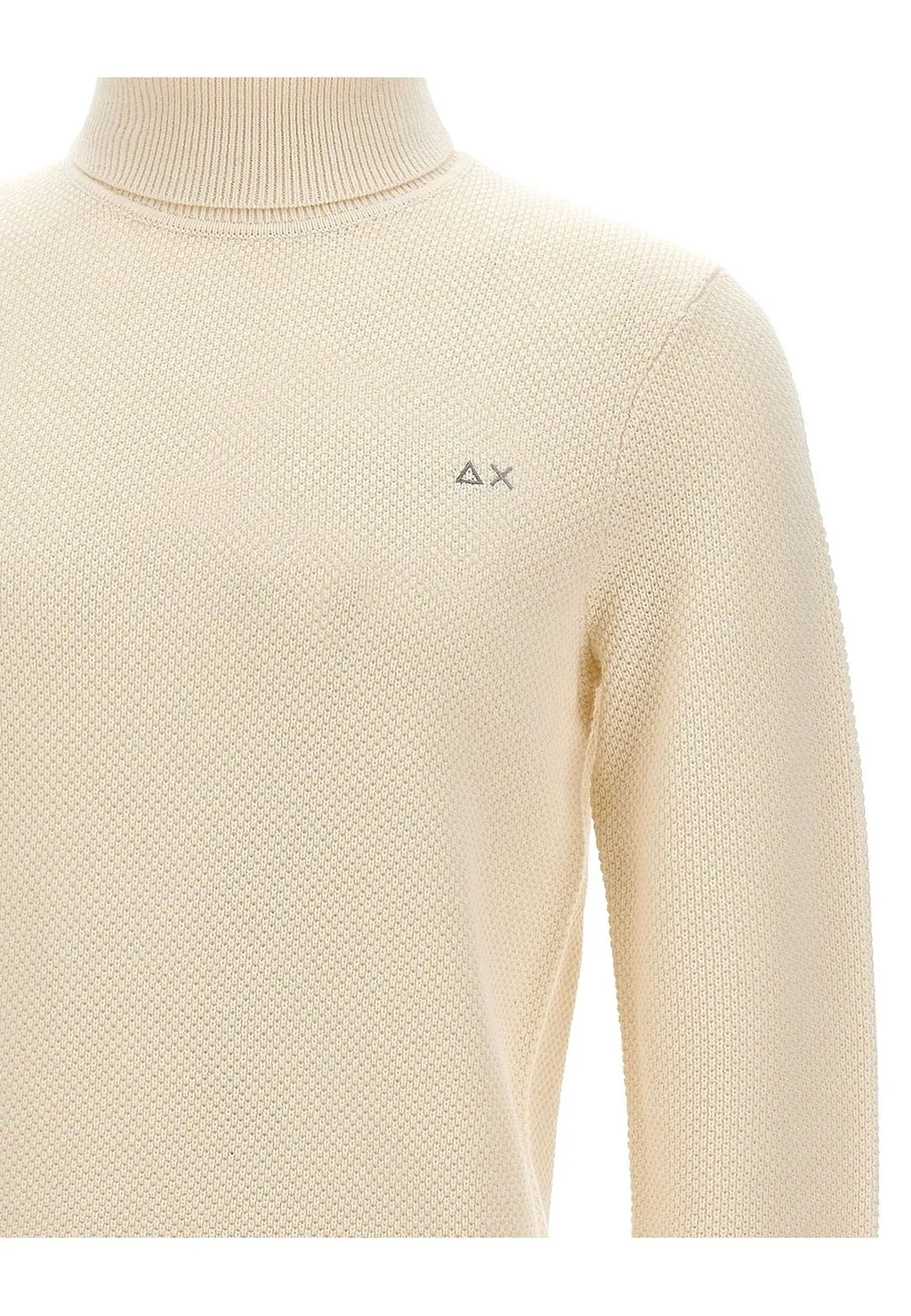 Sun 68 Textured High Neck Knitted Sweater