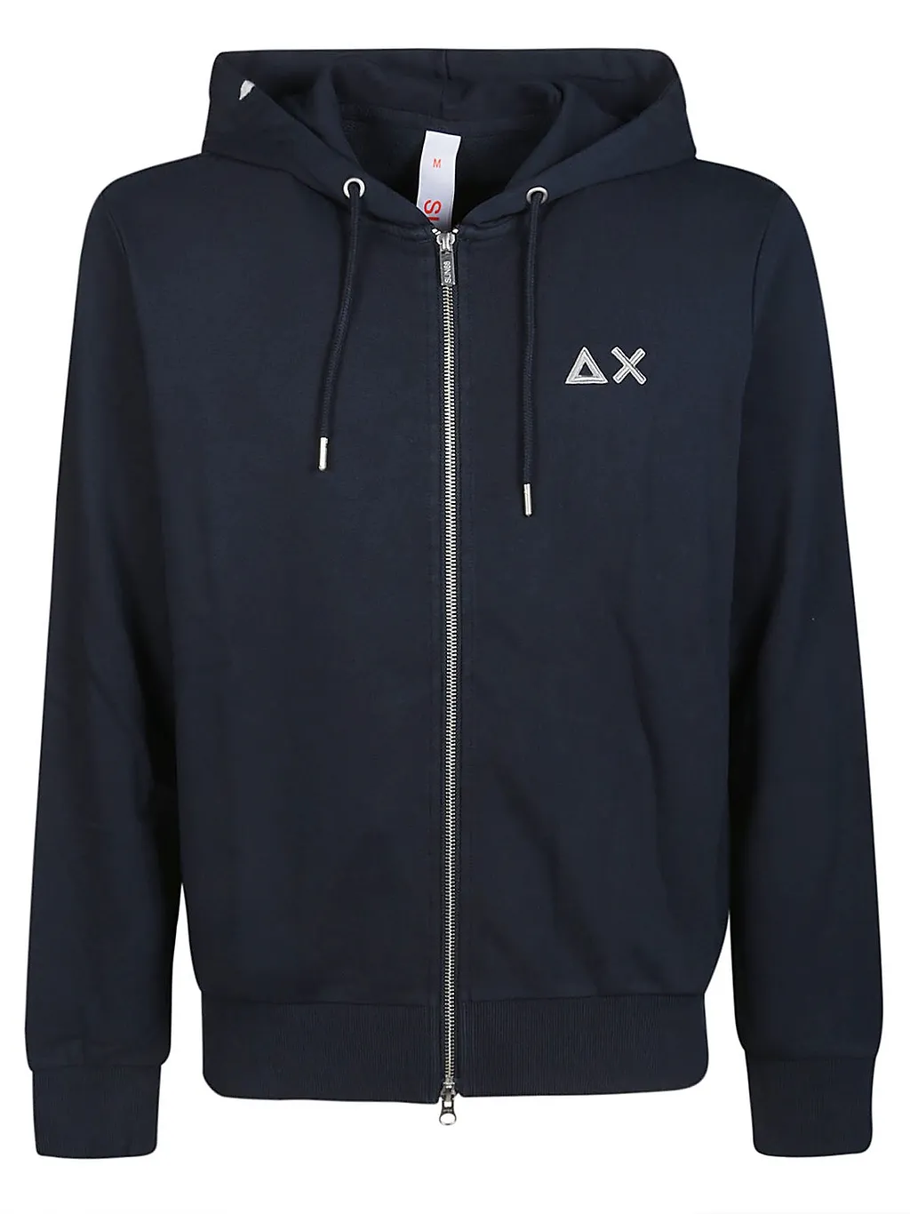 Sun 68 Zipped Chest-Logo Hoodie