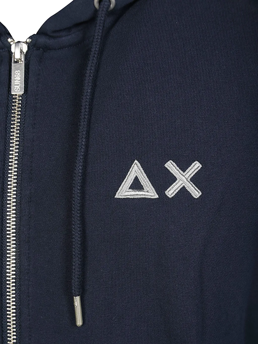 Sun 68 Zipped Chest-Logo Hoodie