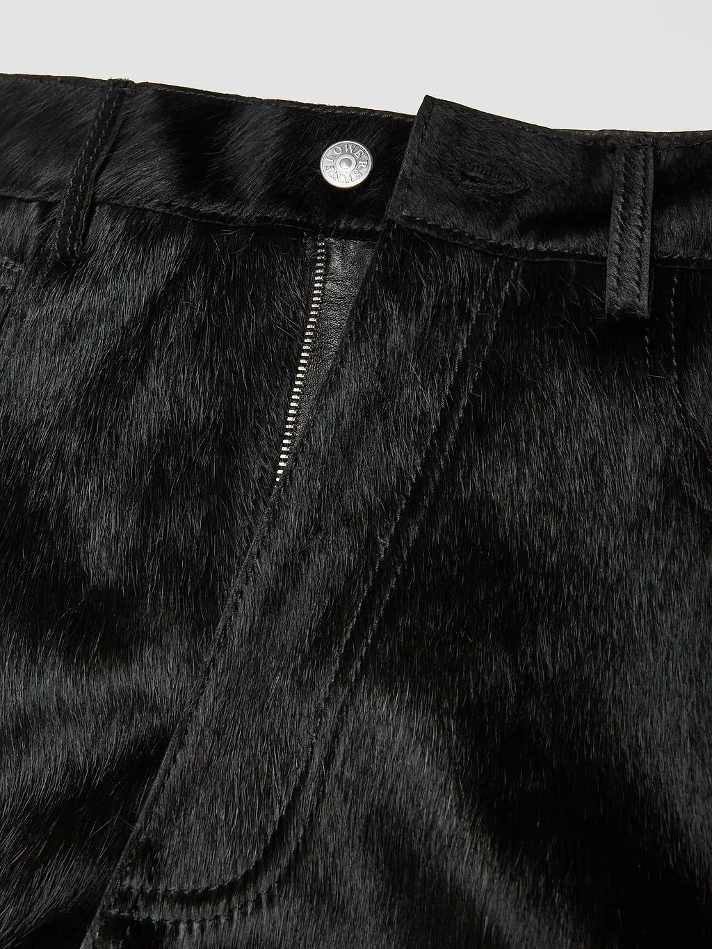 Sunflower Wide Twist Cowhide Leather Pants