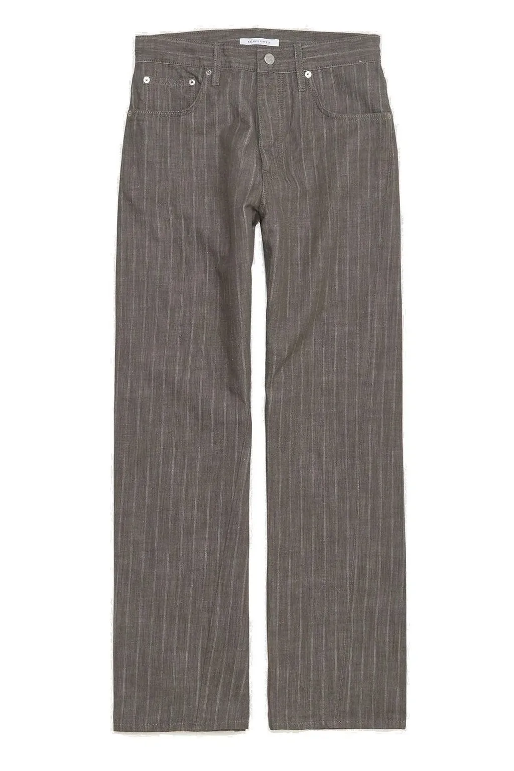 Sunflower Logo Patch Pinstriped Pants