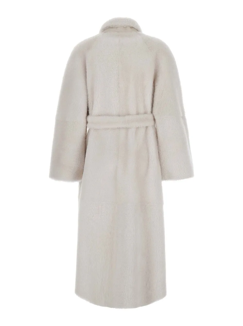 Suprema Belted Shearling Coat