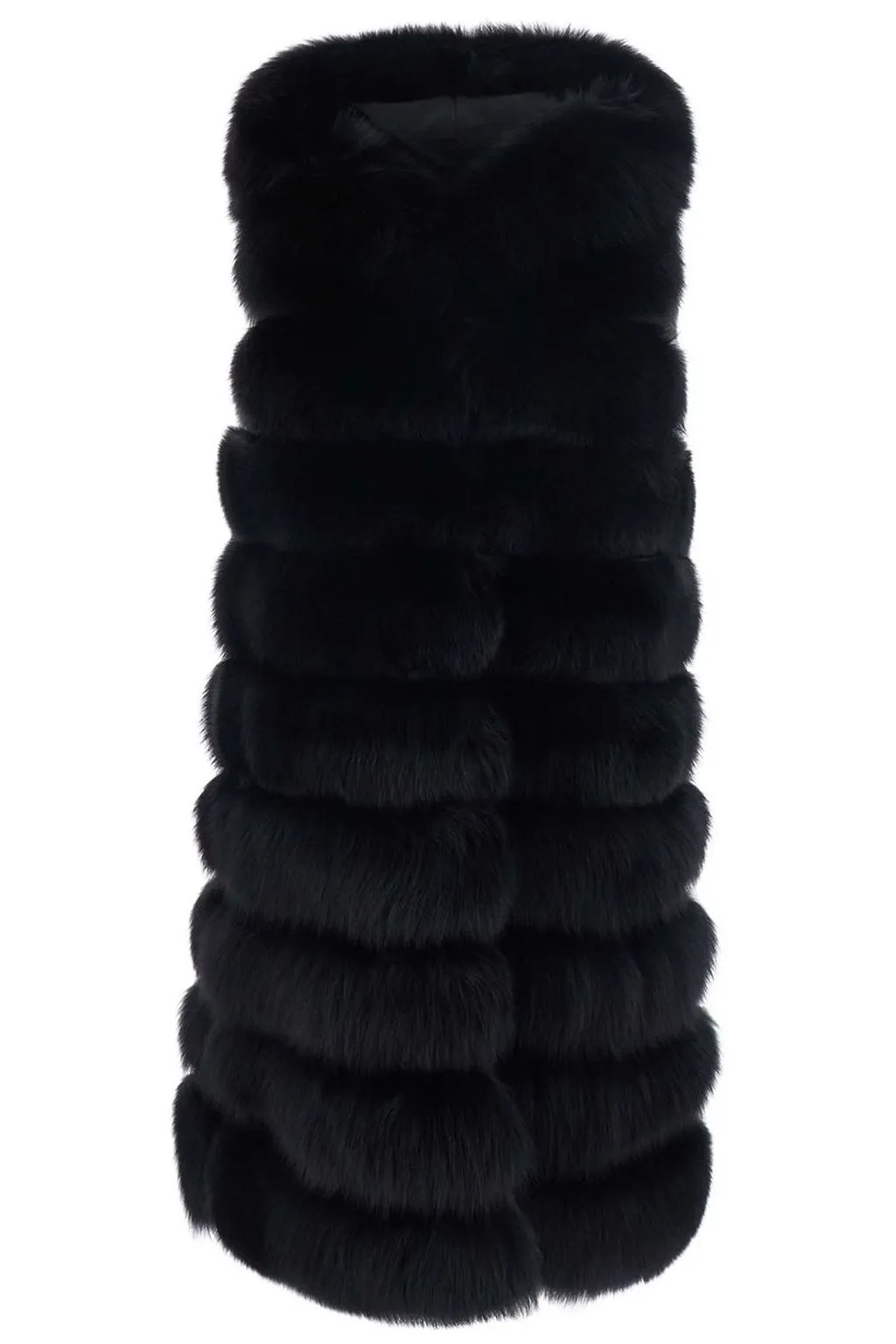 Suprema Quilted Long Fur Gilet Jacket