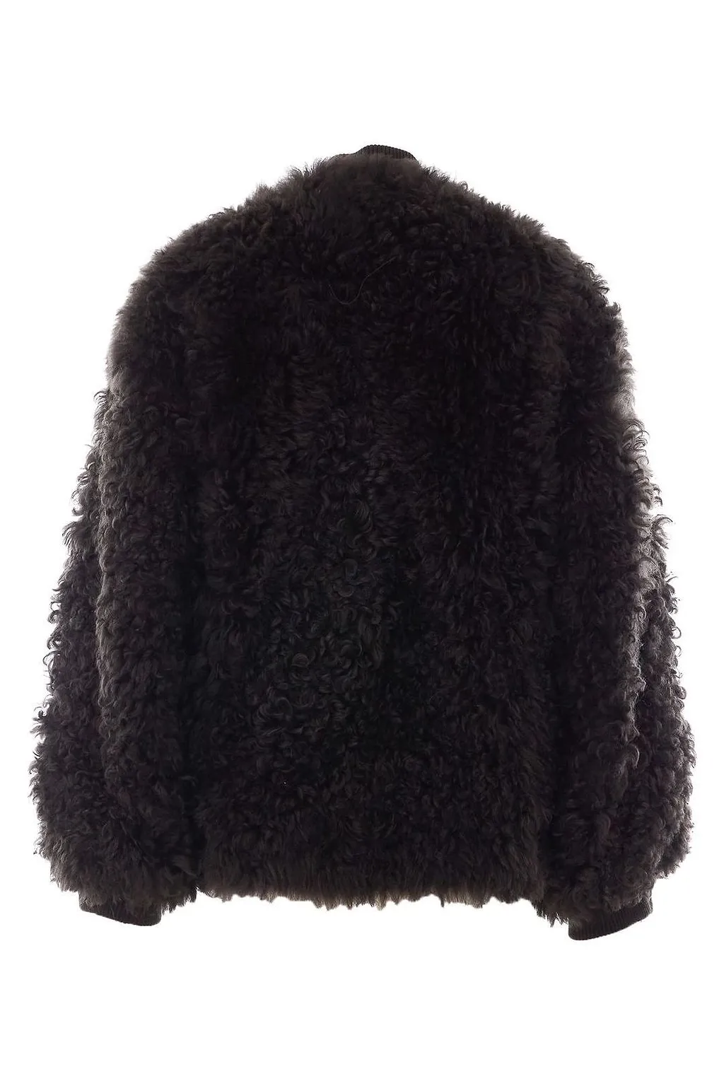 Sword Curly Fur Bomber Jacket