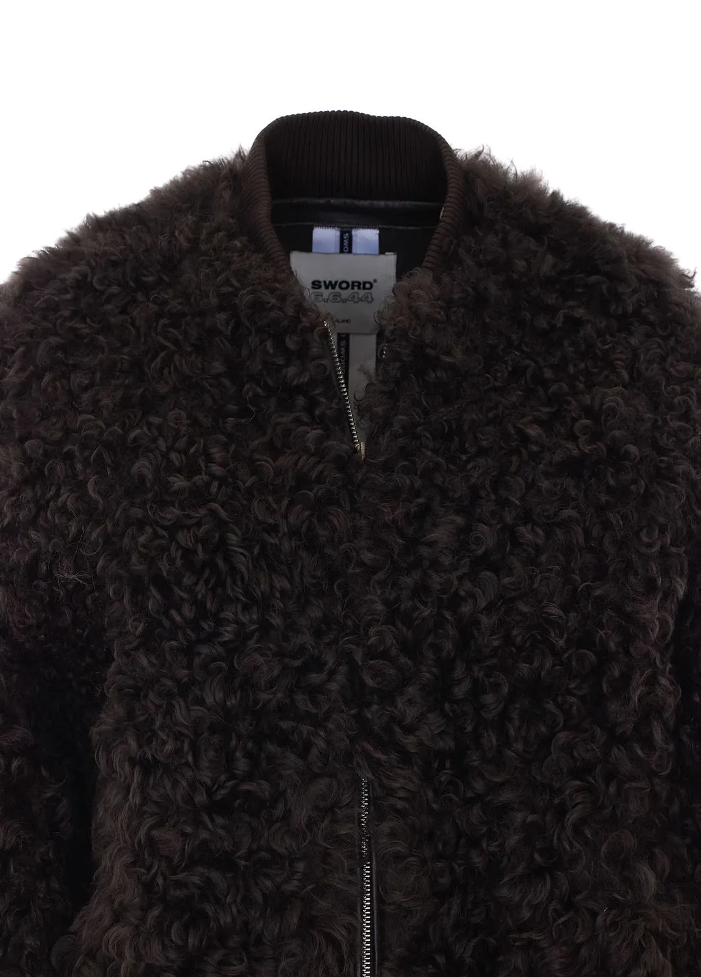 Sword Curly Fur Bomber Jacket