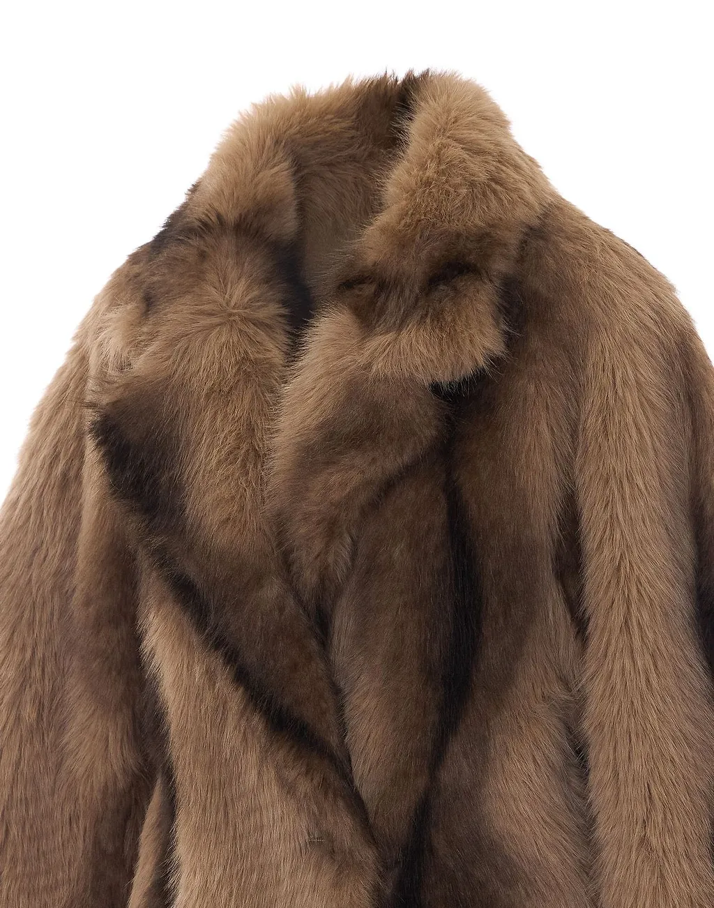 Sword Double-Breasted Faux Fur Coat