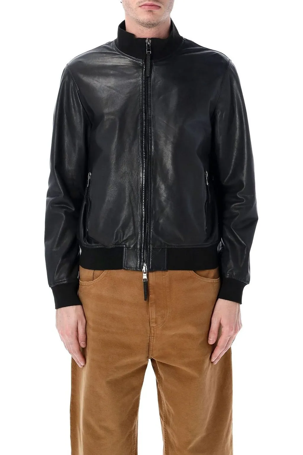 Leather Bomber Jacket