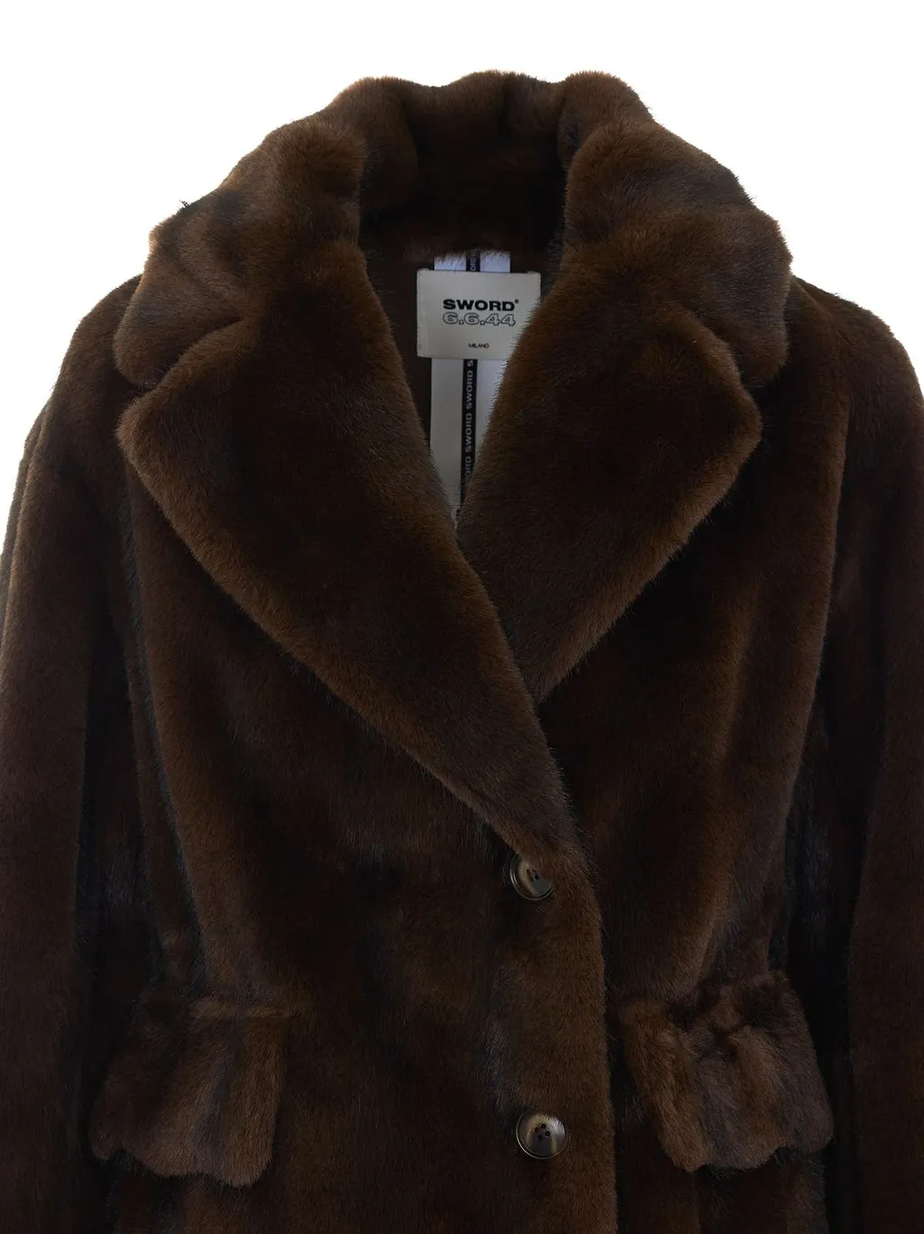 Sword Long Faux Fur Coat