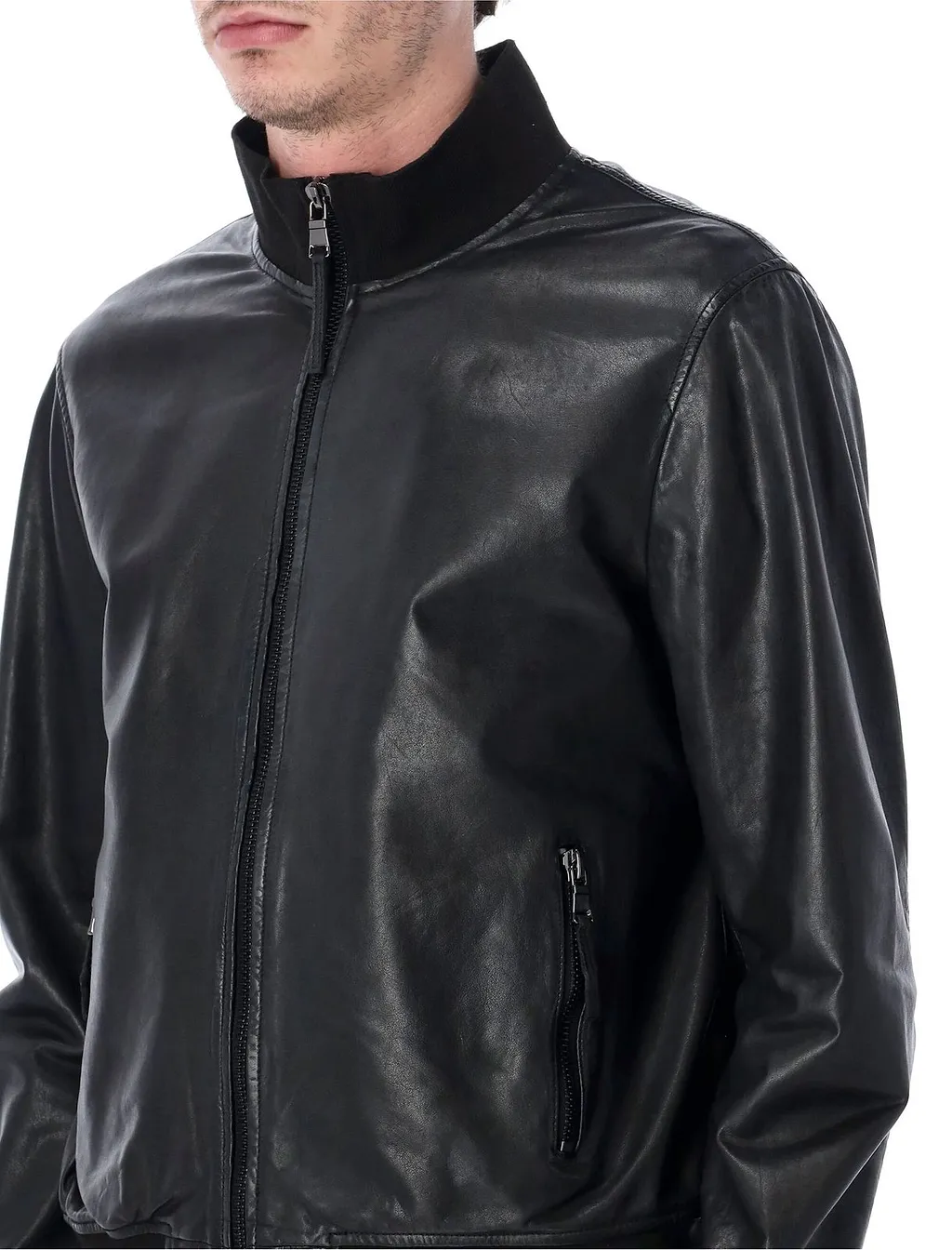 Leather Bomber Jacket