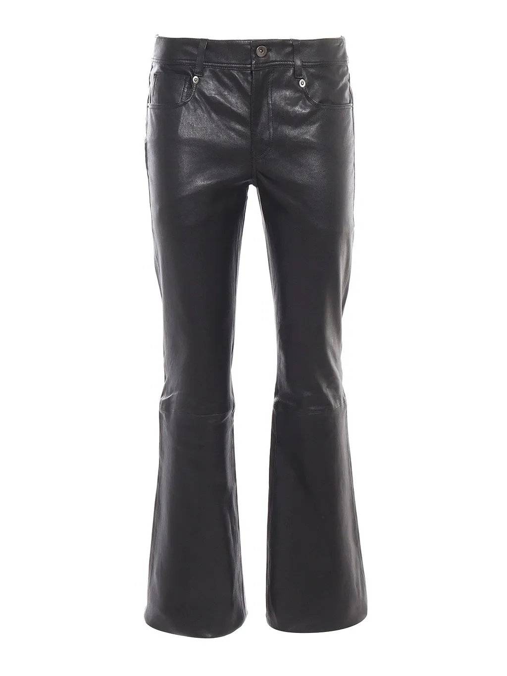 Flared Leg Leather Pants