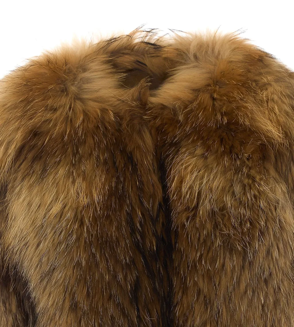 Sword Hook-Front Faux Fur Jacket