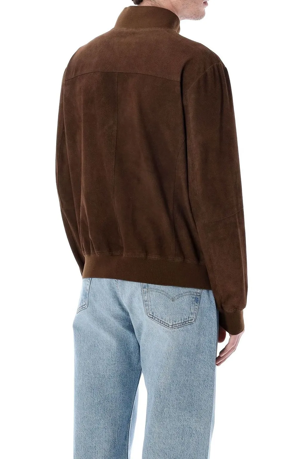 Perforated Button-Up Jacket