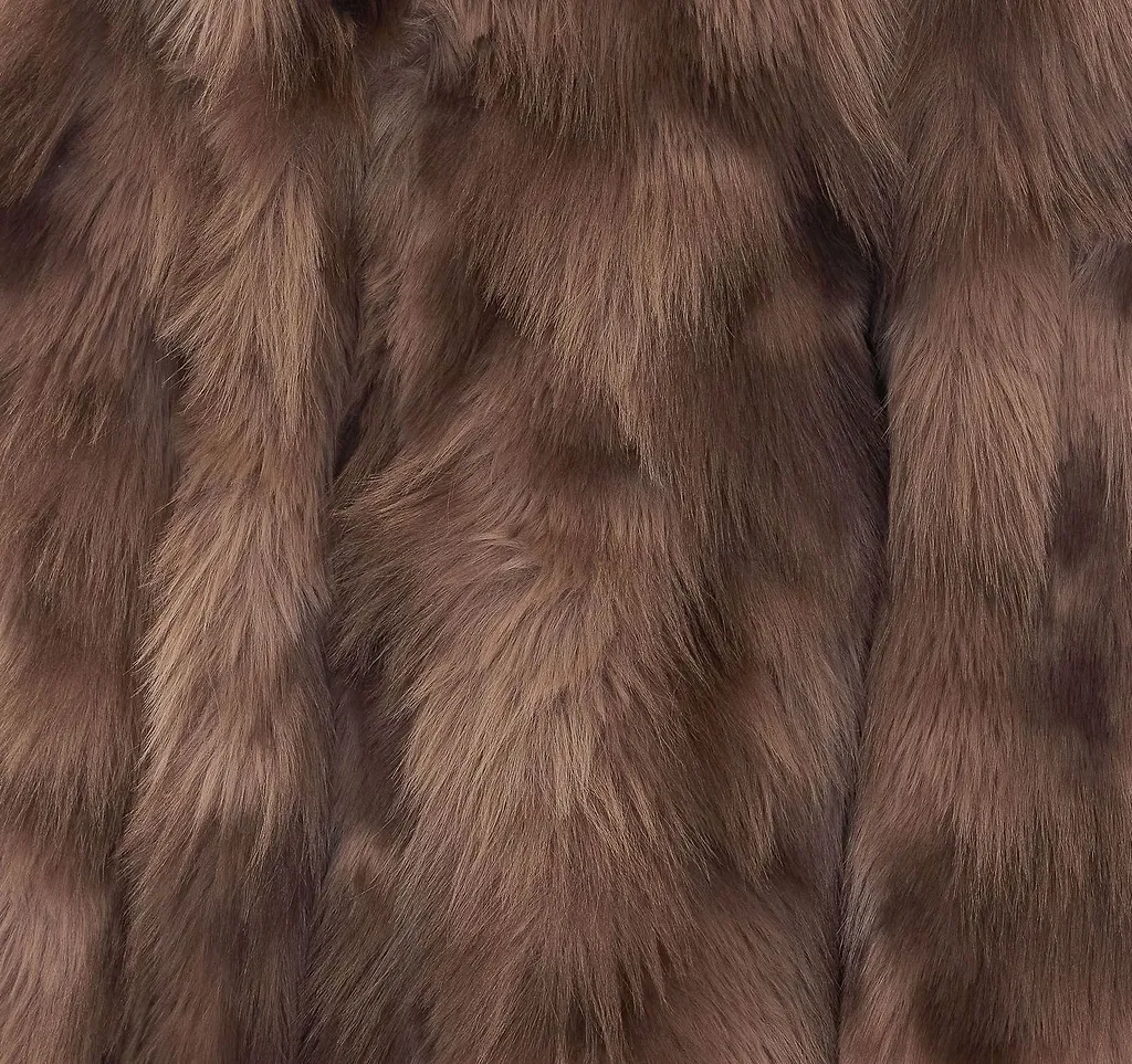 Sword Long Faux Fur Coat