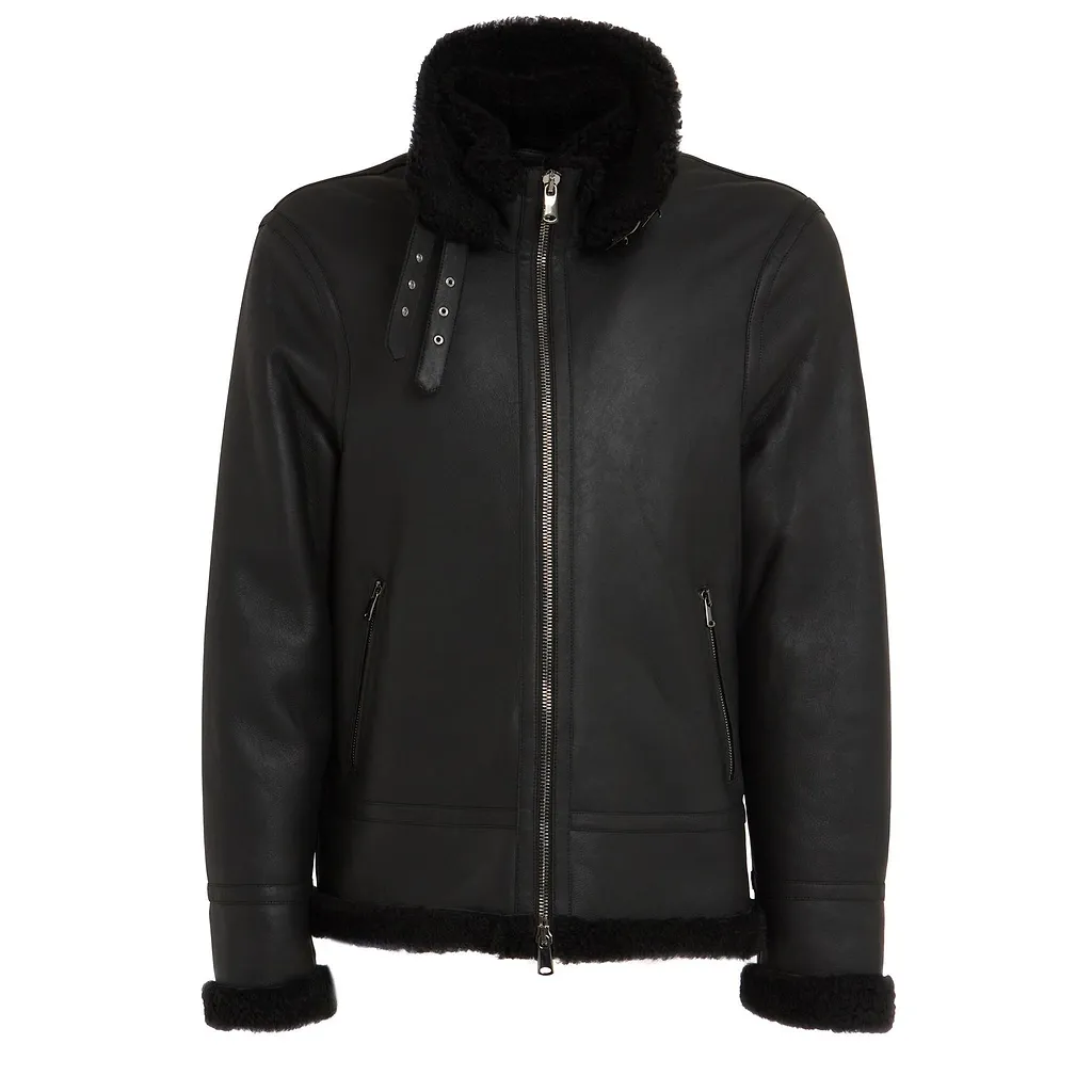 Sword Shearling Trimmed Coat