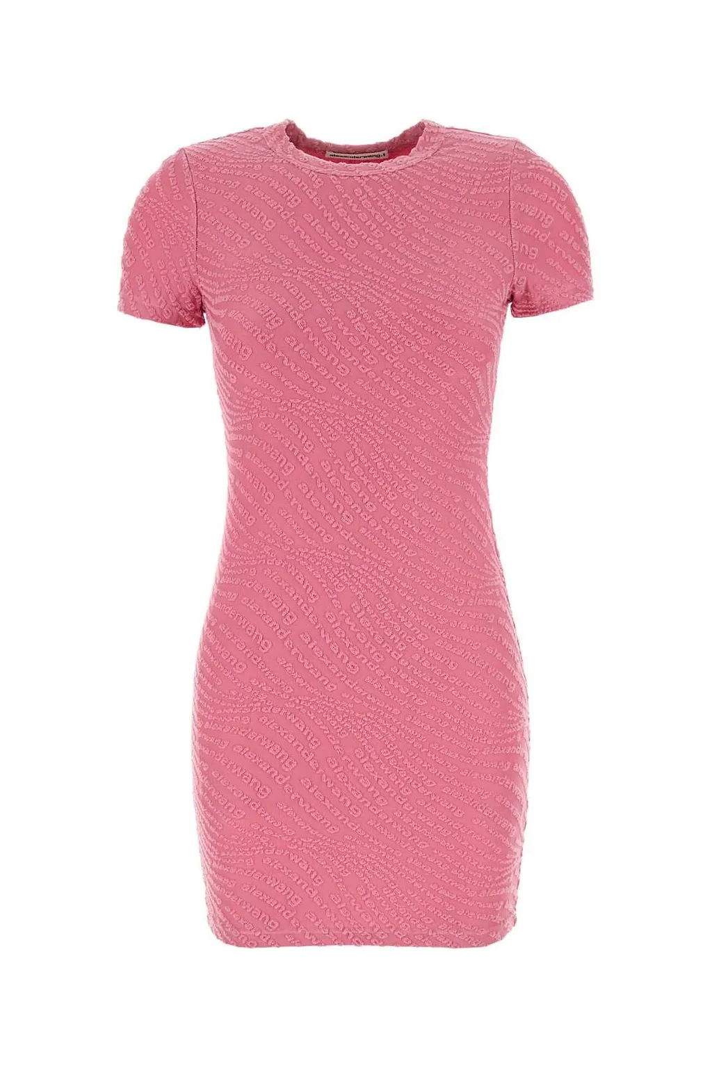 T By Alexander Wang Logo Jacquard Shrunken Mini Dress