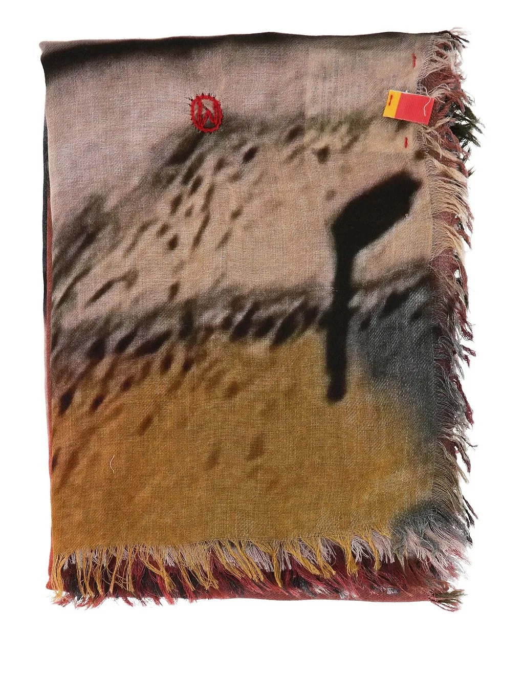 Talking Walls Abstract Fringed Scarf