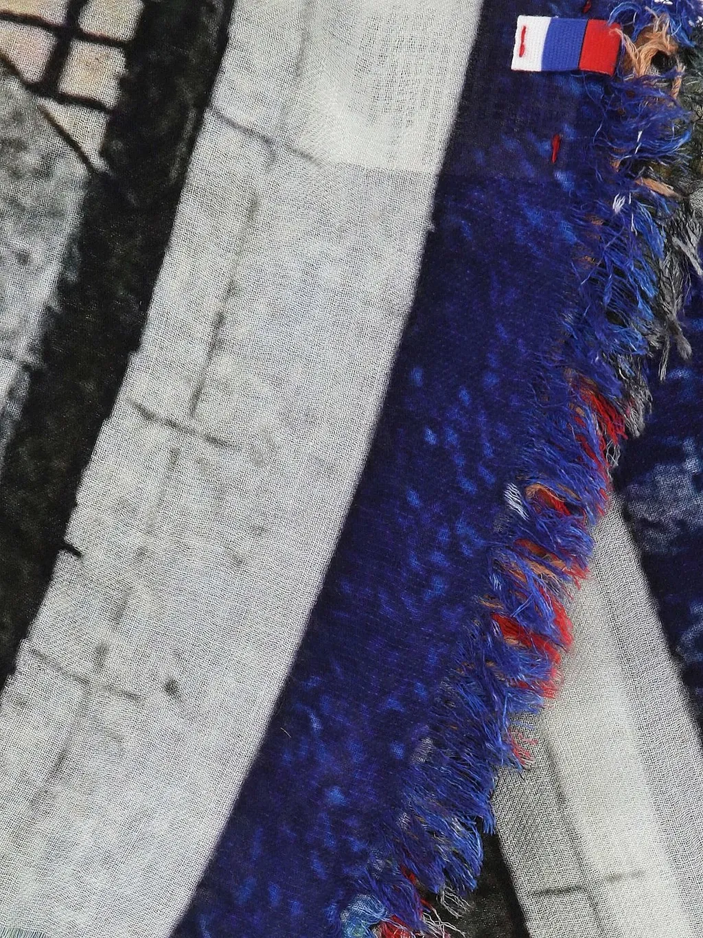 Talking Walls Abstract Fringed Scarf