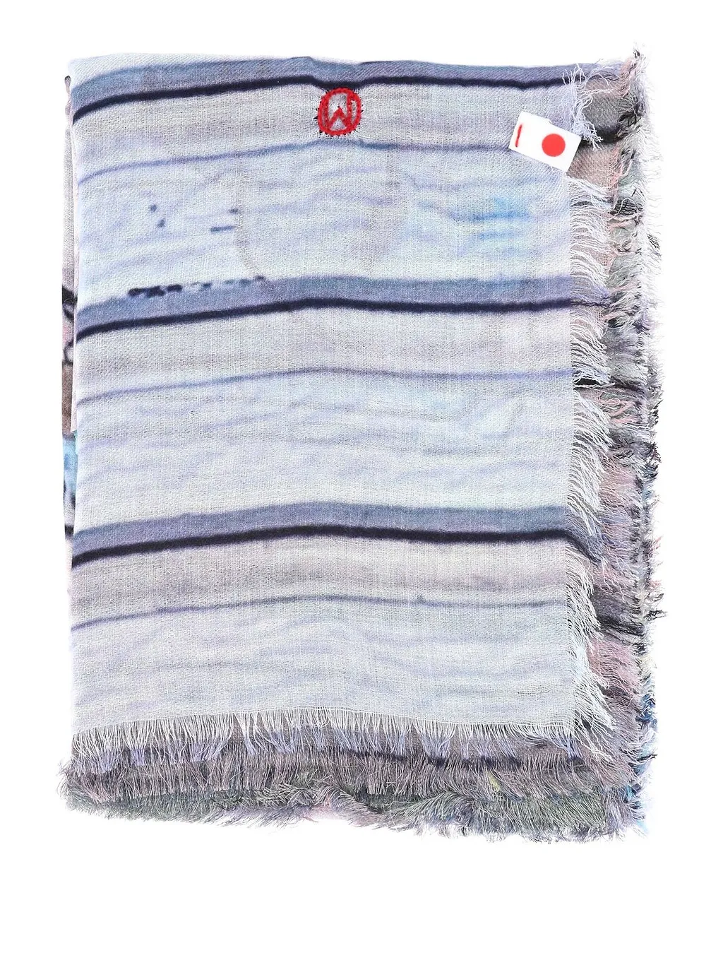 Talking Walls Striped Fringed Scarf