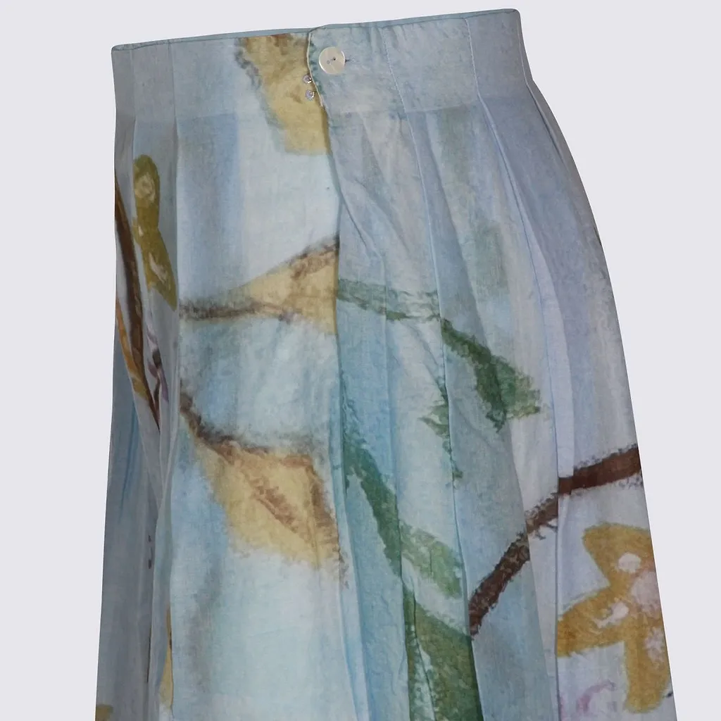Talking Walls Printed Pleated Skirt