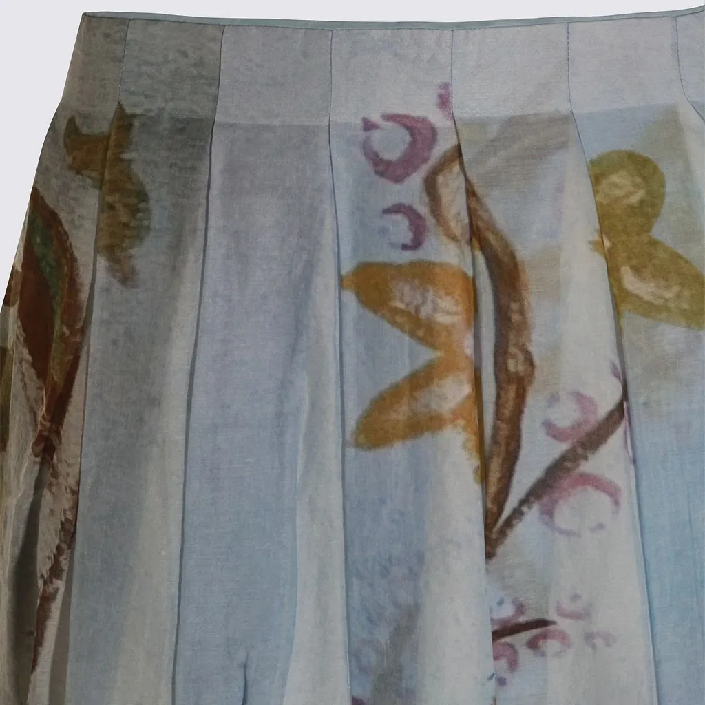 Talking Walls Printed Pleated Skirt