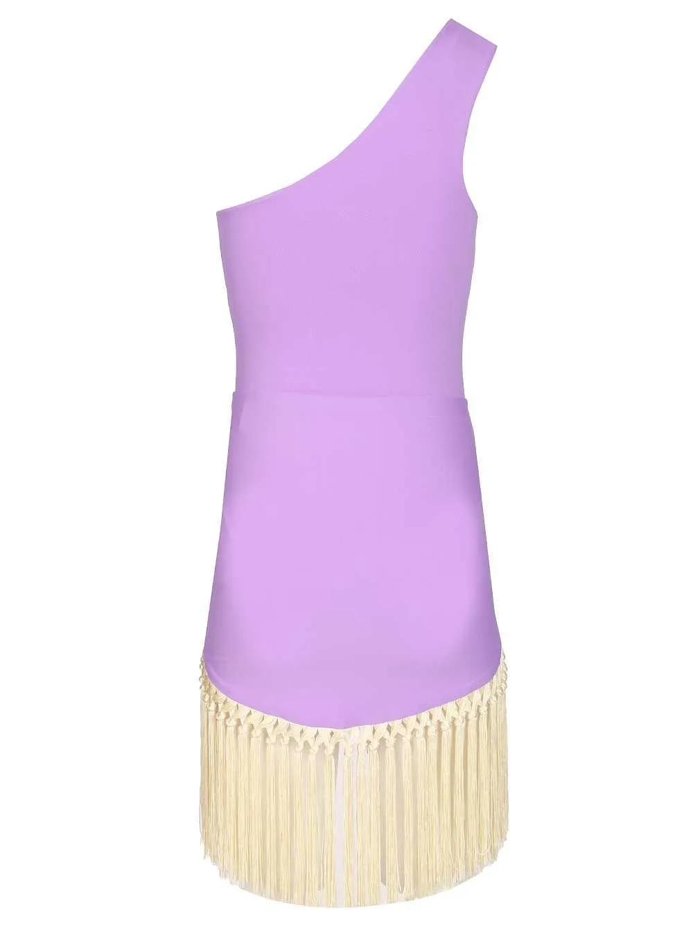 Taller Marmo Yacare One-Shoulder Fringe Beachwear