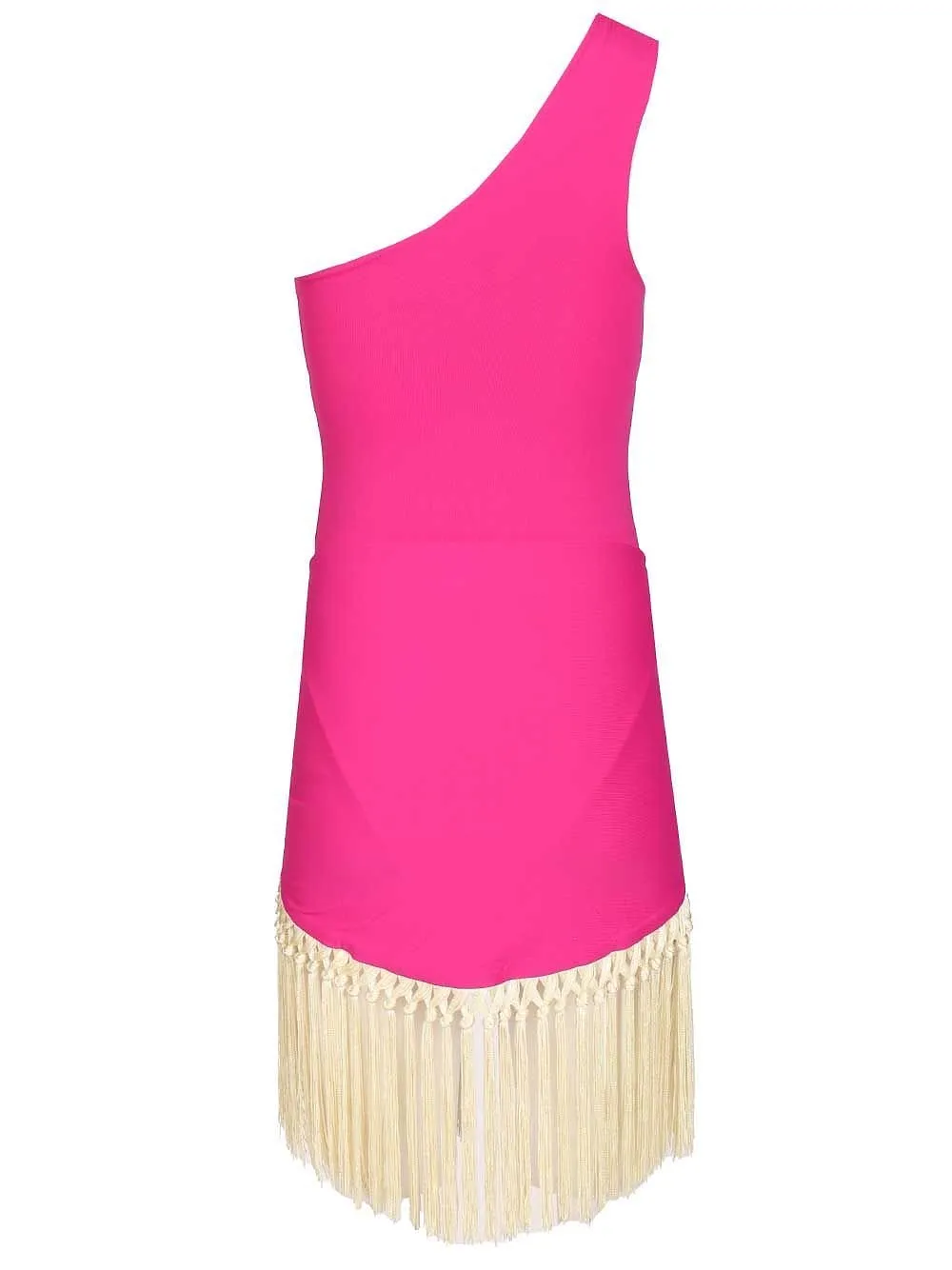 Yacare One-Shoulder Fringe Beachwear Set