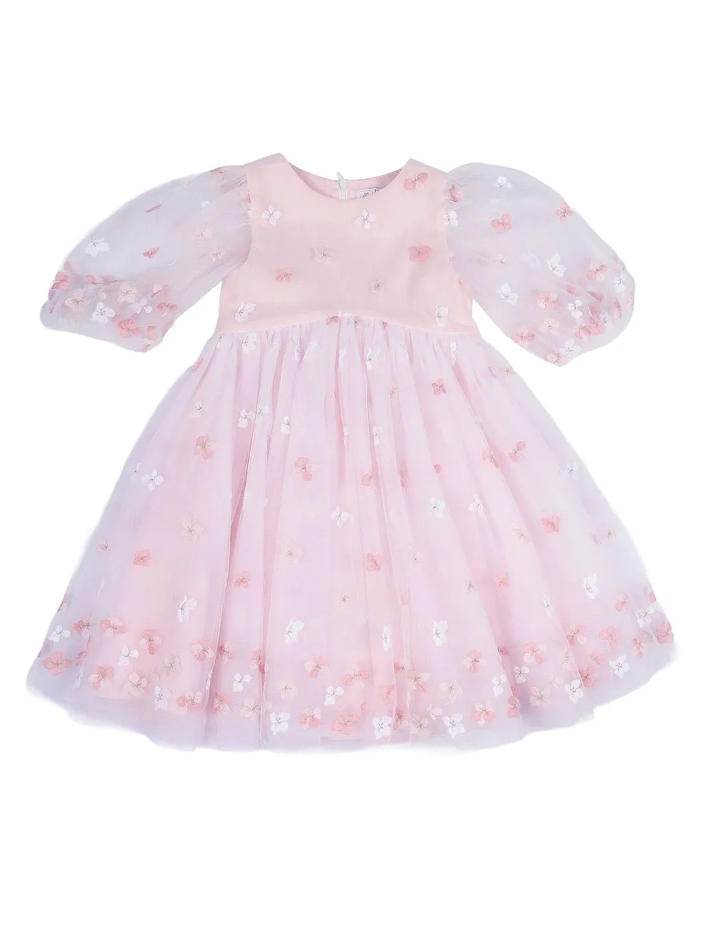 Tartine Et Chocolat Floral-Appliqué Crewneck Dress