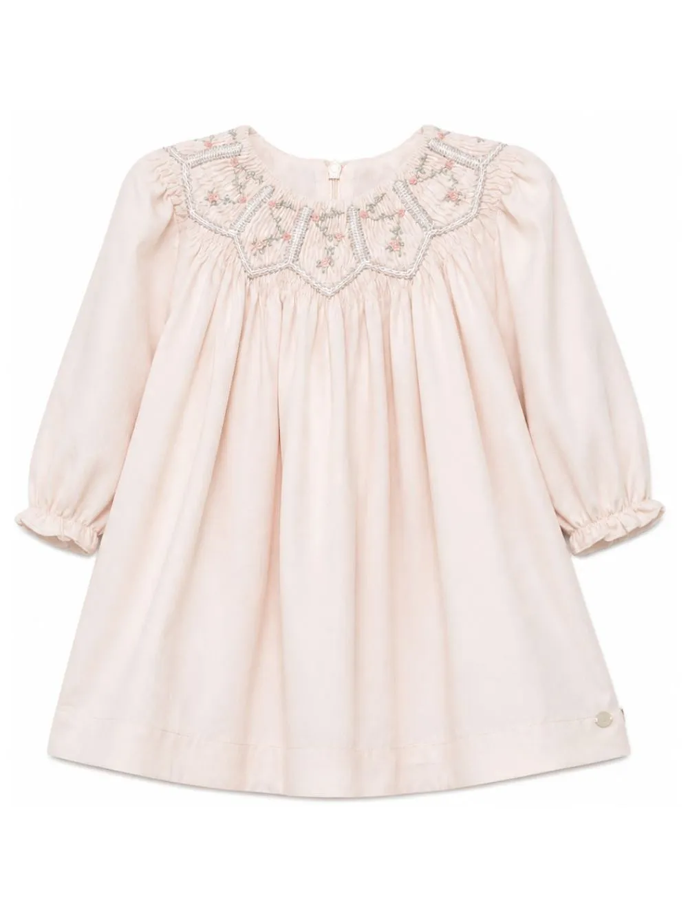 Tartine Et Chocolat Floral Embroidered Smock Dress